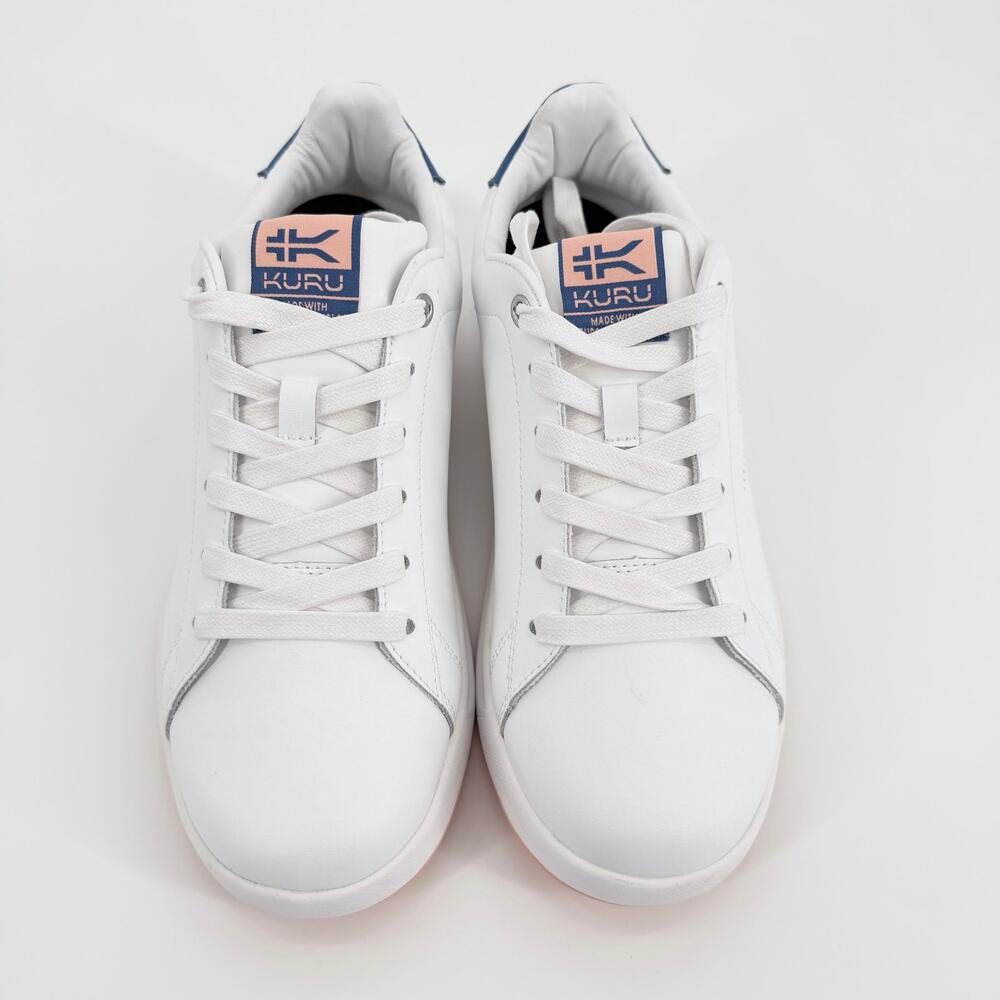 KURU ROAM Women's 8.5 White Leather Sneakers NIB Plantar Fasciitis Arch Support - Picture 5 of 11